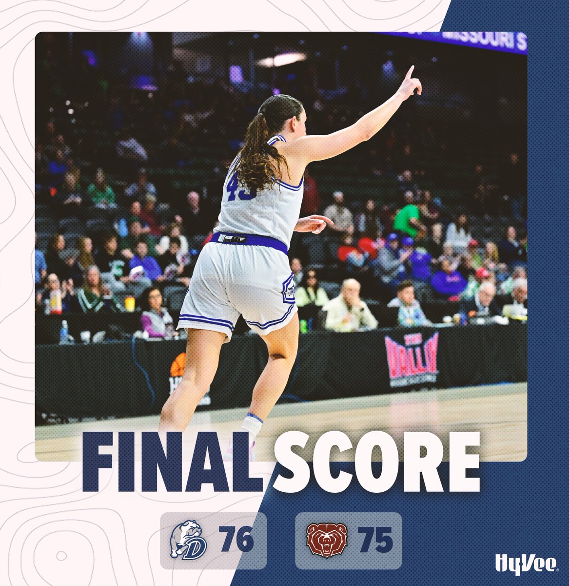 DrakeWBB's tweet photo. 𝐁𝐔𝐋𝐋𝐃𝐎𝐆𝐒 𝐖𝐈𝐍
Miller | 25 pts, 7 reb
Dinnebier | 17 pts, 3 ast
Berg | 16 pts, 3 reb, 3 ast
Becker | 8 pts, 4 reb
McAulay | 6 pts, 5 ast
#BeBlue | #DSMHometownTeam https://t.co/jaR3fJxCMq