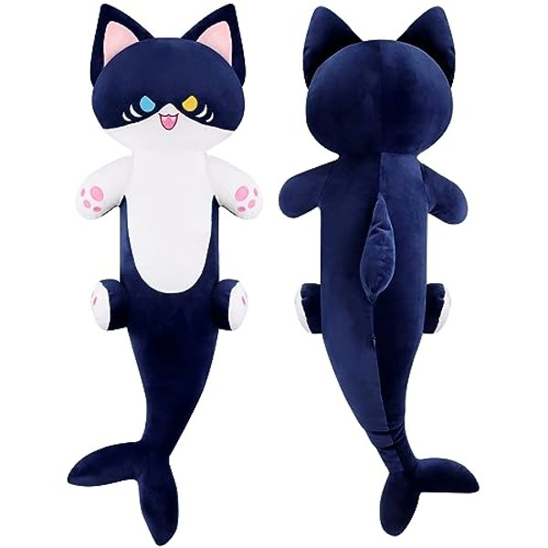 alyamorous's tweet photo. I just received Achwishap Long Shark Cat Plush 35.4", Blue Cute Kitten Stuffed Animal, Shark Body Odd-Eye Cat Face, Sleeping Hugging Plushy Body Pillow, Soft Toy Plush Gift at Birthday or Ch from roviot44 via Throne. Thank you! https://t.co/Ys8UfnHgnR #Wishlist #Throne https://t.co/RCwIyLx3AL