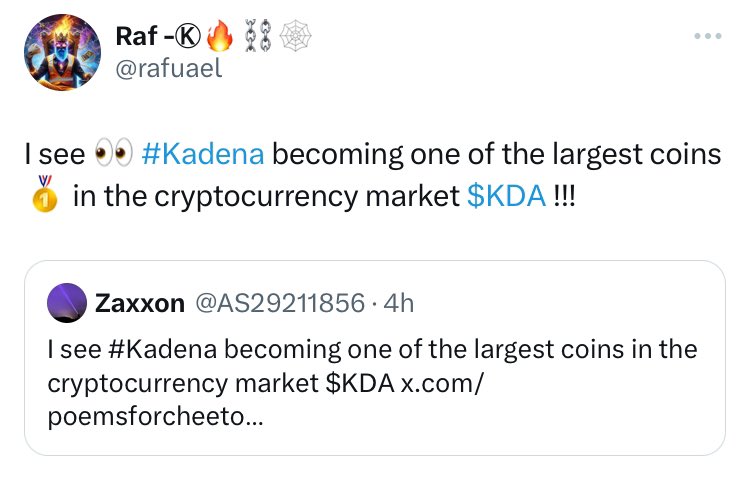 kadena_ireland's tweet image. I see 👀 #Kadena becoming one of the largest coins🥇 in the cryptocurrency market $KDA !!!