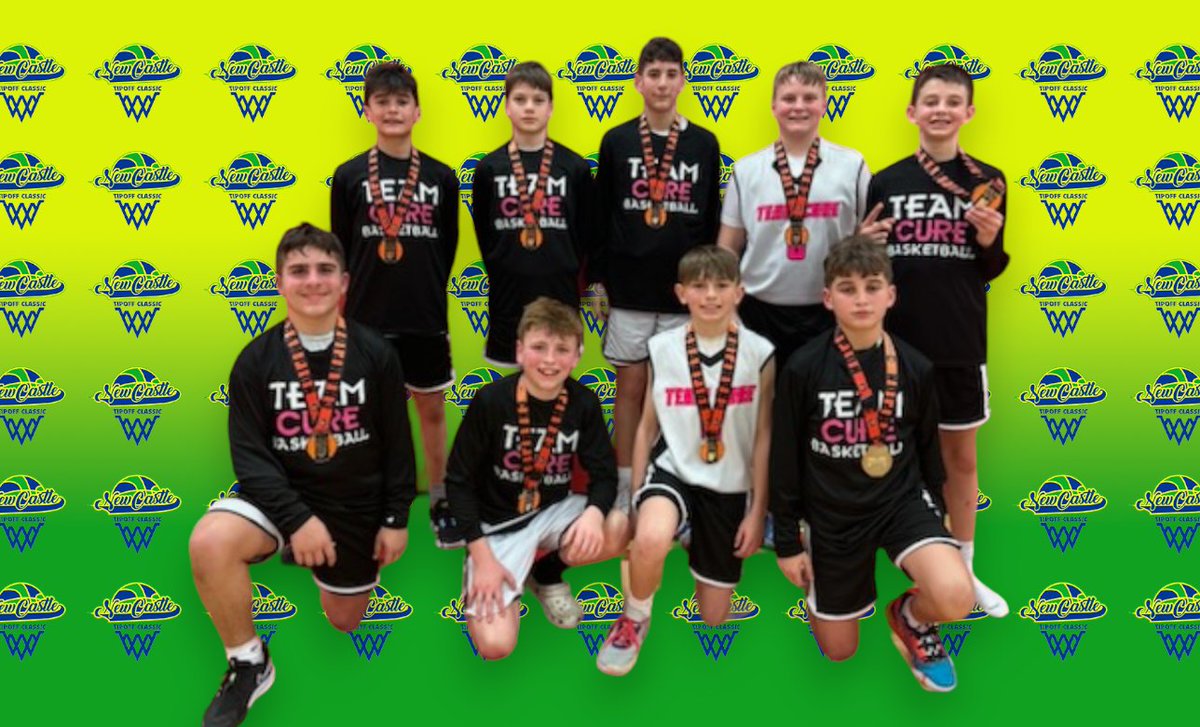 Ohio_Basketball's tweet photo. New Castle Tipoff Classic, 6th-grade boys gold division champs, Team Cure! @TeamCureHoops https://t.co/1OXDCWb7aw