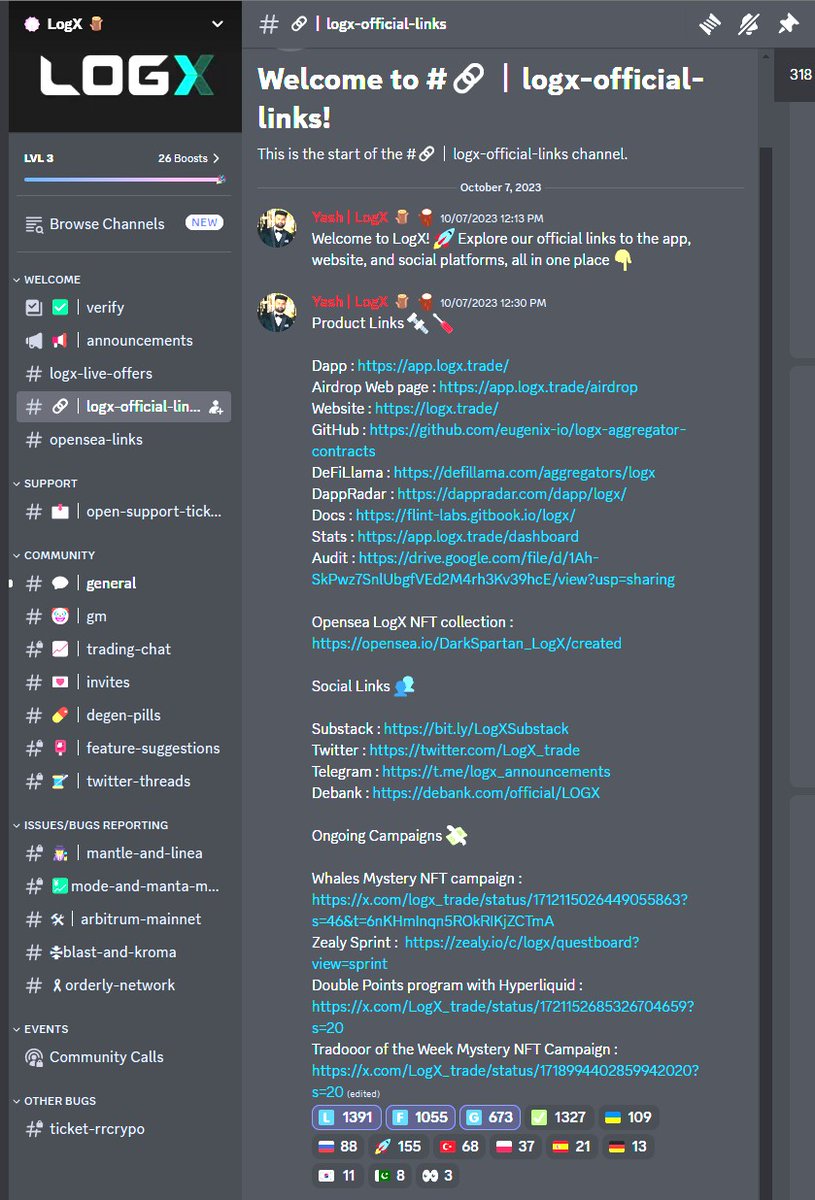 mrng0x's tweet photo. @LogX_trade Just got scammed from an auto message reply on your discord channel. I have two questions

A) Why would you allow such an auto reply feature to be enabled?
B) If a part of your discord server or a discord server BOT is compromised, why are your still running the discord so that more people can get scammed?

Please take note and take steps to avoid this. Newbie users are sure to get scammed due to the lack of security in the Discord.

Here is what I did.

1) Joined your Discord from the official link on your website.

2) Messaged in gm channel. [BEWARE OF SCAM here]

3) An auto reply was sent by the Logx Discord to my 'gm' letting me know about a campaign. Since it was an auto reply, I had imagined that it was created by the Logx team. I was also seeing similar replies to earlier 'gm' messages.

4) I clicked on the link in the message and checked out the link. It was a scam link resembling @QuestN_com ending with "cam" instead of "com".

5) I searched on Twitter with the details "rewards (@LogX_trade) (from:QuestN_com)" and found no results. So I closed the phishing site and moved on.

6) During this time, my MM was constantly asking me to sign something gasless (Not a token approval). I had wallet guard installed and I did NOT sign anything. and closed the fake website from step 4.

7) I checked on your official links on your discord and clicked on the Zealy quest. I connected my wallet there and suddenly got drained of all the funds in my wallet.
https://t.co/htXh1JjYJZ

8) I have already raised a Ticket in your discord. Please address the same.