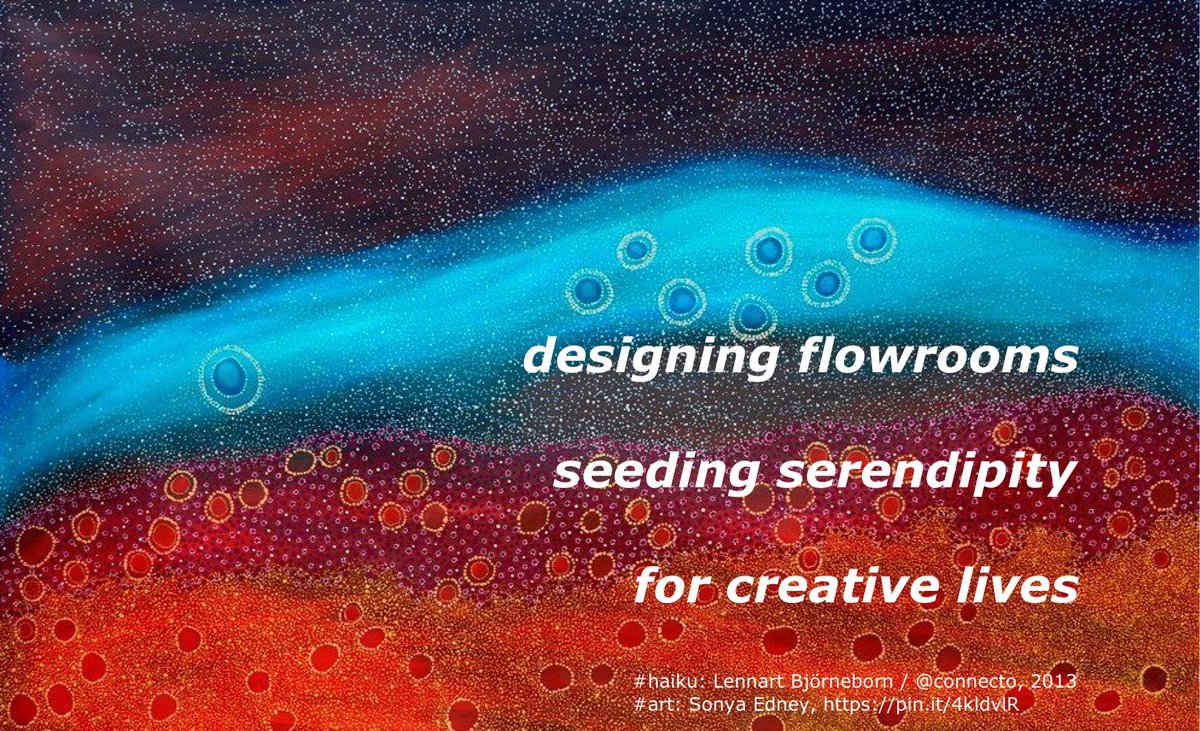 New image for my #haiku (2013) about libraries, museums &amp; other urban spaces as »flowrooms of #serendipity &amp; #creativity« for inspiring connections between people, information &amp; culture 🍀— cc <a href="/Ser_Soc/">Serendipity Society</a> <a href="/theScikuProject/">The Sciku Project</a>
— #aboriginal #art: Sonya Edney, pin.it/4kldvlR