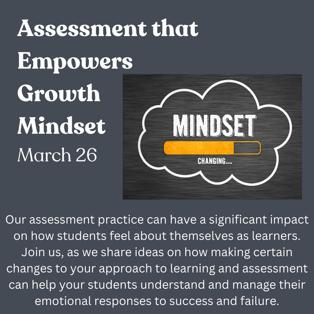 Differentiated Classroom Series: Don't miss out on this powerful PD opportunity. Assessment does have a significant impact on how students feel about themselves as learners. #AAC #TeacherPD #growthmindsetkids #growthmindset #albertaeducator #assessment #albertaed #mindsetchange