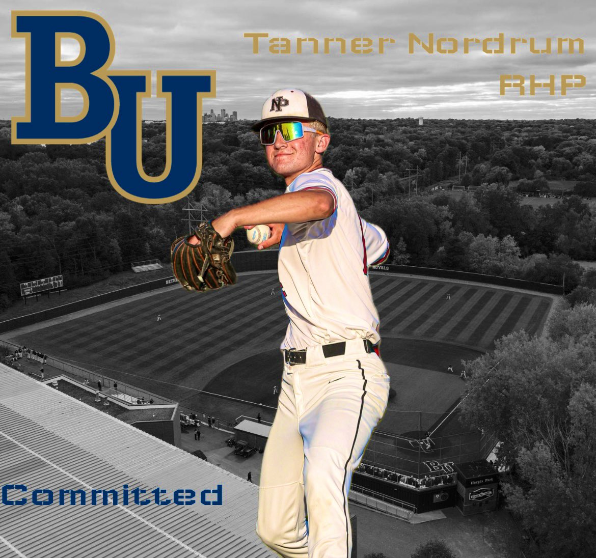 TannerNordrum14's tweet photo. I am excited and blessed to announce that I will be furthering my academic and athletic careers at Bethel University! I would like to thank all my family members, friends, teammates, and coaches for everything they have done to help get me here. #goroyals @baseball_bethel https://t.co/aiCIa42qxX
