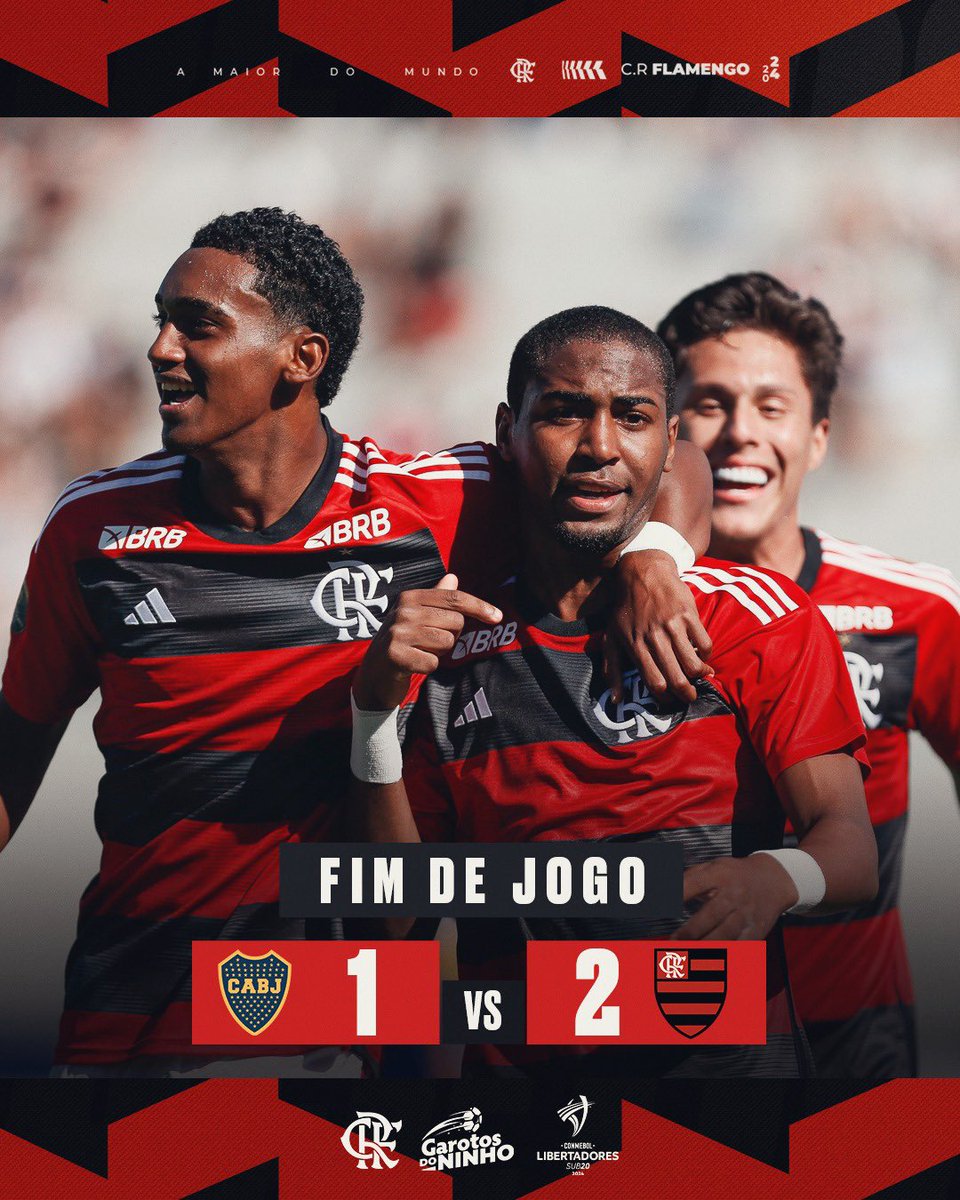 RESPEITA OS CRIAS!!! É CAMPEÃOOOOOOOO! 🏆❤️🖤 Que jogaço do MENGÃO, 2 a 1, de virada!! A Conmebol Libertadores Sub-20 é nossa!! FICOU MARCADO NA HISTÓRIA! #GarotosDoNinho