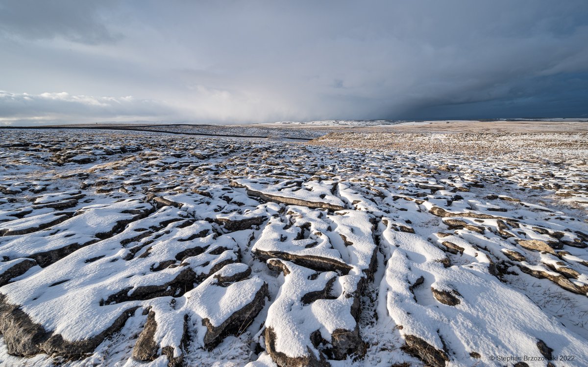 Snow garnishing the clints and grykes at Castlefolds a couple of winters ago #AsbyScar #WestmorlandDales #Cumbria