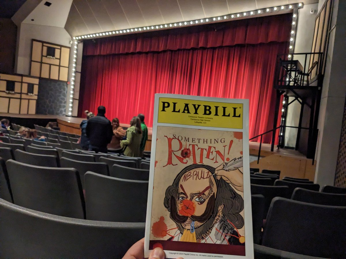 Finishing out my week of shows (slightly thrown off by a snowstorm) with #5: Something Rotten at @WeAreCentaurus! #bvsd