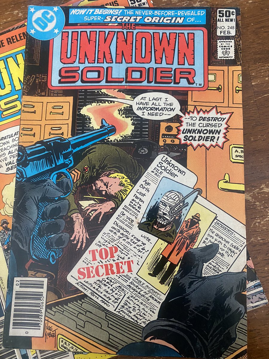 AwkwardLive's tweet photo. Pretty good find at the thrift store #SgtRock #UnknownSolider #JoeKubert https://t.co/Uut4ba5bpl