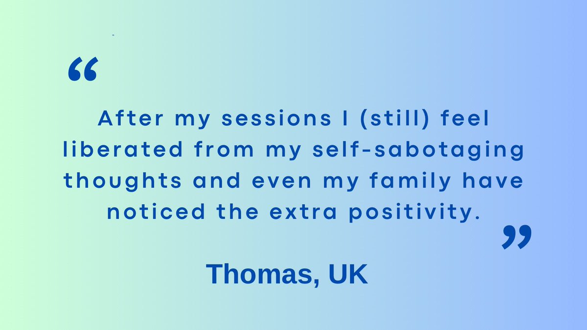 Evening #Brumhour
This is #hypnotherapy: delivering life changing, tangible results for clients suffering with #anxiety #lowselfesteem and #selfsabbotage
Sessions available both in person in #Birmingham or online (currently £40 off!) from your own home 🎧💻#selfhealers #therapy