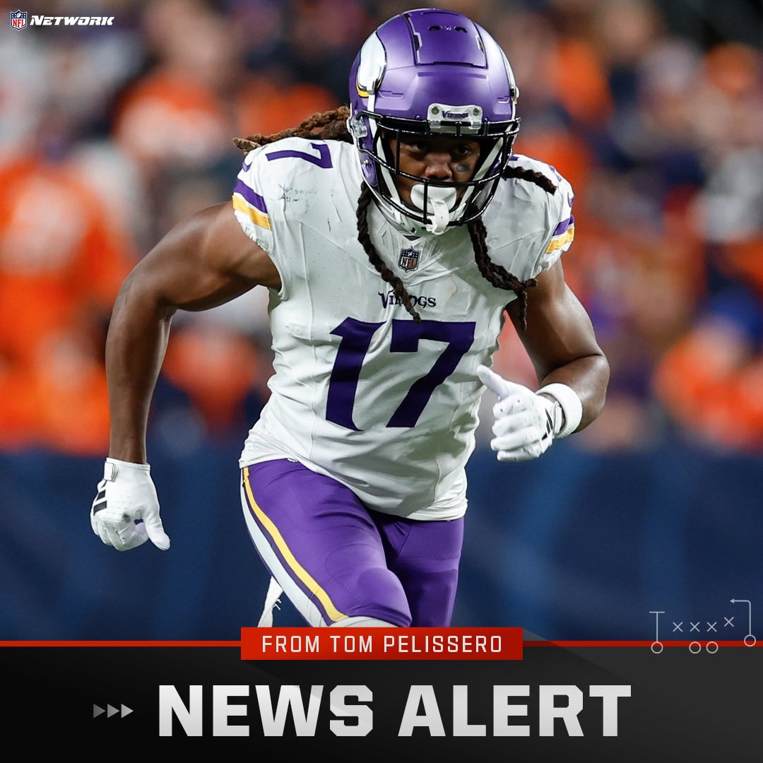 TomPelissero's tweet photo. Former #Vikings WR K.J. Osborn is signing with the #Patriots, sources tell me and @RapSheet. https://t.co/PD2ByGVKPh