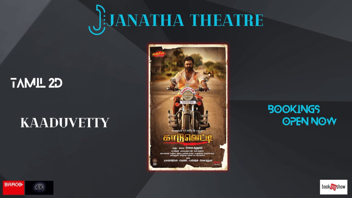 JanathaTheatre's tweet photo. 3 shows for kaaduvetty 11:30 6:30 9:30) in #janatha !!! https://t.co/alwb96A3NI