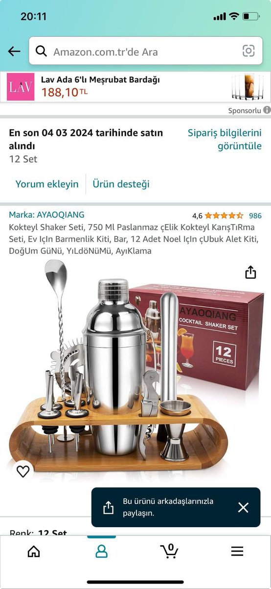 Gereksiz harcama yapmayalım diye konuştuğumuz sevgilimin çeyizimize aldığı ürün