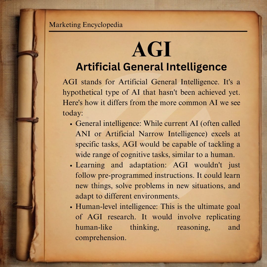What is AGI?

know more from our blogs on ssmarketinghub.com/blogs-news/

Related: #ai #agi #artificialintelligence #artificialgeneralintelligence #artificialintelligenceforbusiness #aitechnology #aisolutions #aistrategy #chatgpt #llms #llmops #aidevelopment #encyclopedia