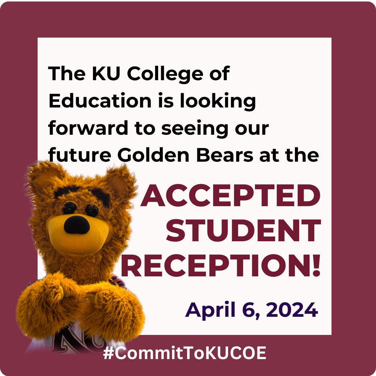 kutztowncoe's tweet photo. Calling all @KutztownU College of Education ACCEPTED STUDENTS!
We are excited to meet you on April 6. Faculty and students will be ready to answer your questions. You will #LoveWhatYouLearn at #KUCOE!
@KutztownU @admissions_ku @KutztownAlumni #AcceptedStudents  #CommitToKUCOE https://t.co/MupAb40frt