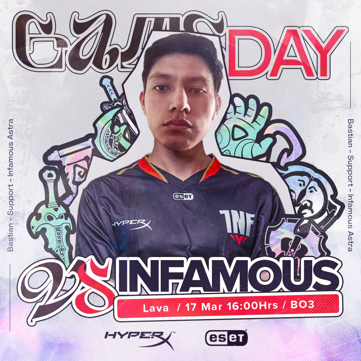 📢¡A POR LAS CLOSED QUALIFIERS! 📢
Estamos a un paso de clasificar a las CQ de la DreamLeague 23 🥰
Nuestro rival es Lava eSports

Nos vemos a las 4:00pm 🇵🇪 6:00pm 🇧🇷

#HyperXfamily #FollowyourINFstincts #JuegaLivianoCompiteSeguro #Dota2