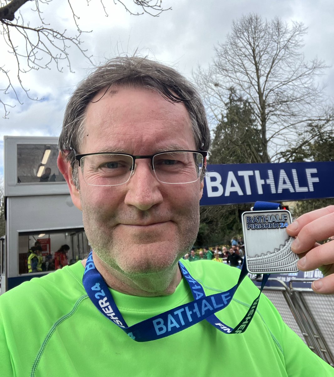 Finally managed to do a half marathon after my previous attempts were derailed by injury and illness. It was particularly frustrating to come down with covid on the eve of race last year. #BathHalf 1/