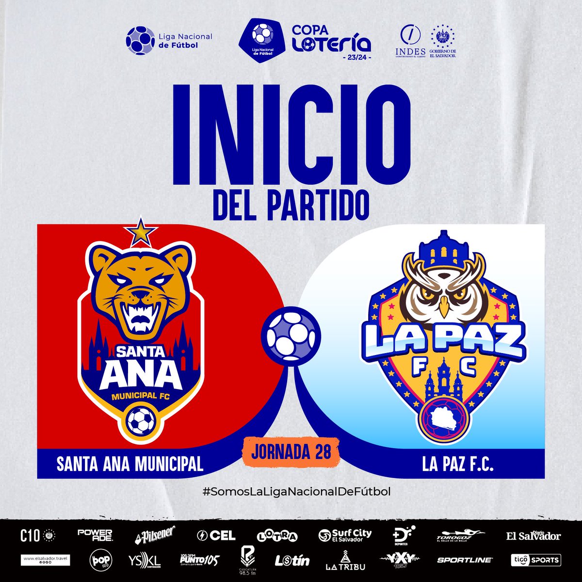 ➟ 𝙄𝙉𝙄𝘾𝙄𝘼. ⏱ 

@santaanamfc 🆚 @LaPazFCZ 

#SomosLaLigaNacionaldeFútbol