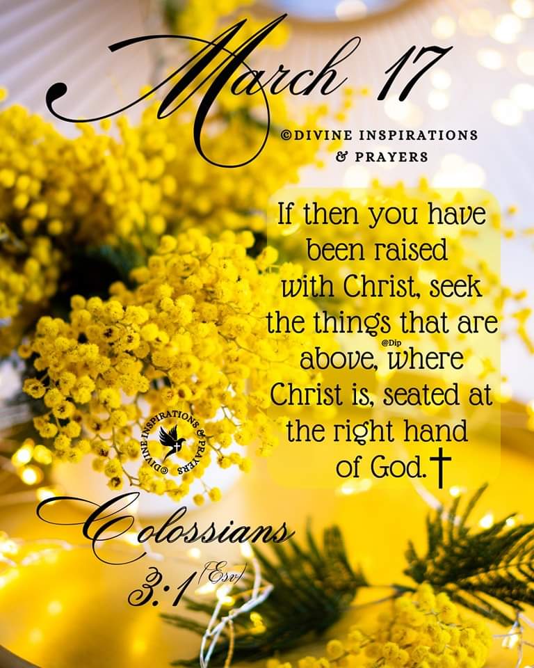 4showuright's tweet image. B💛,
📖  2 Set your mind on the things ab🌕ve, N🚫T 🌍n the things that aRe 🌎n earth🌏.
📖 3 For you have died, and your life is #hiddenwithChristiNGod.
📖 4 When #Christ, who is our LIFE, is revealed, then you also will be revealed #withHim in glory.
#TrustGod
#IAmtheLife