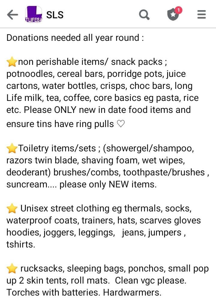 Donations we always need drop off via Undy or Bristol. Sls.homeless@gmail.com or via Facebook group site ♡