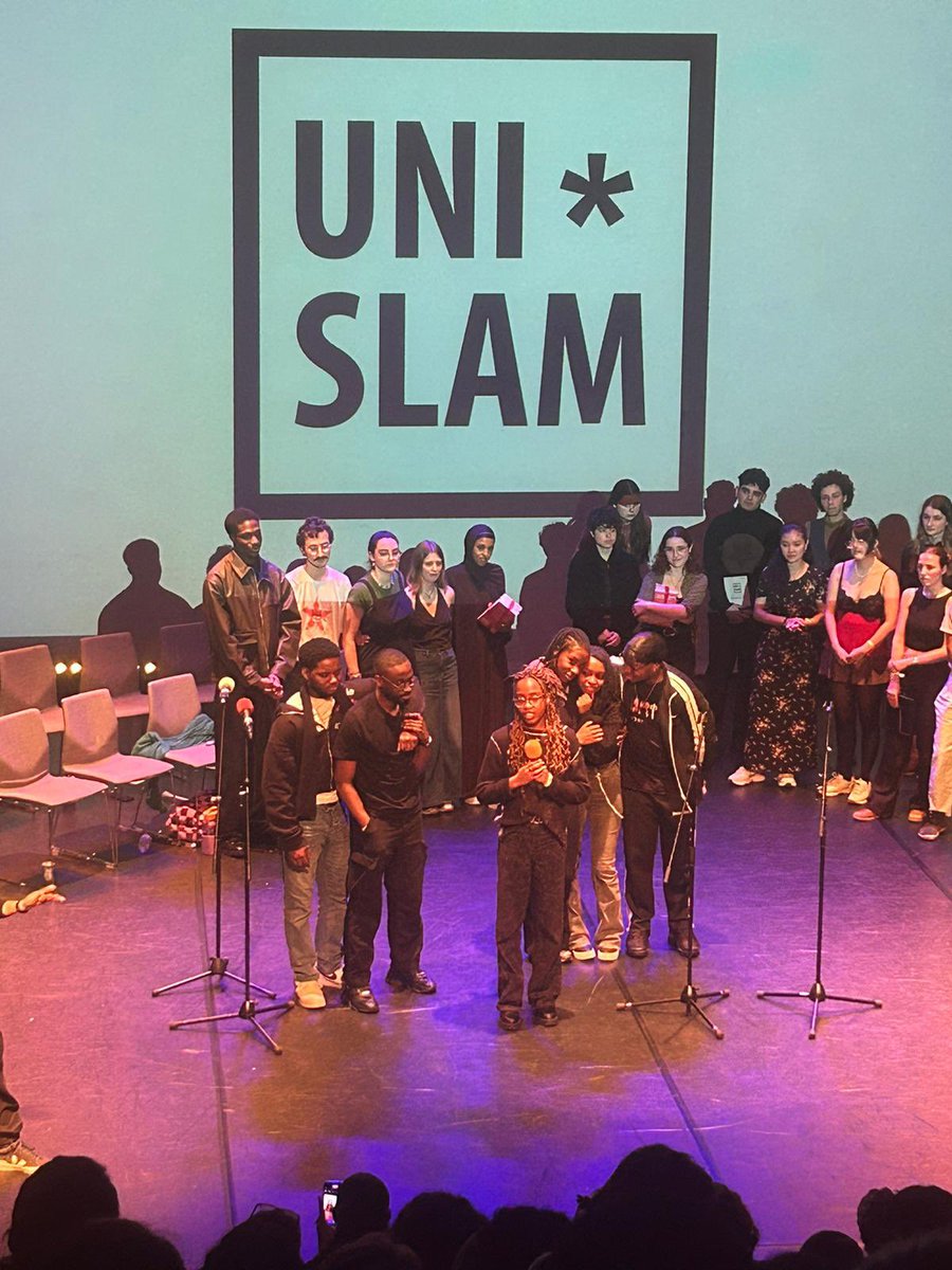 The Poetry Society has been in Birmingham this weekend, having a fantastic time at UniSlam! Congrats to our amazing Foyle Young Poet Maureen Onwunali on the winning team for Warwick Uni! + a fab showcase from our brilliant Young Poets Network Collective @brumhippodrome @Uni_Slam
