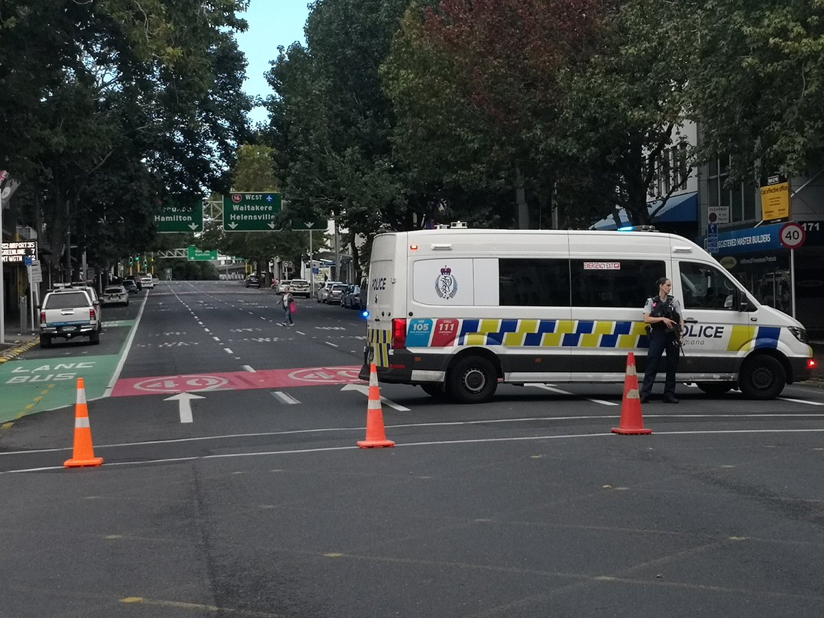 Hobson street blocked off #auckland