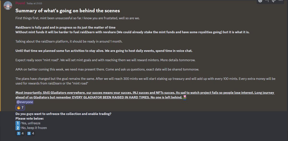 Some updates regarding our mint and future plans.

Please go through them !

Future is bright Gladiators 🥷🫡