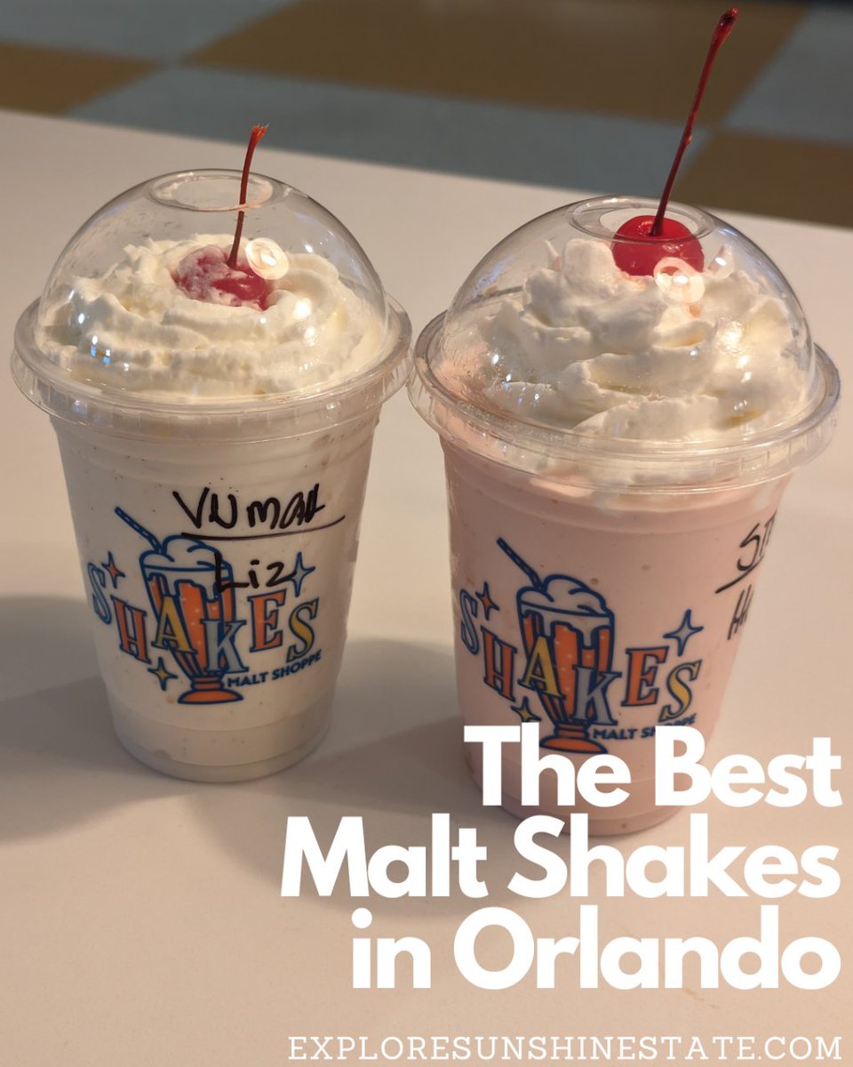 ExploreFLState's tweet photo. Indulge in nostalgia with these malt milkshakes from Shakes Malt Shoppe at Universal's Cabana Bay Beach Resort in Orlando, Florida. I really enjoyed these.

#ShakesMaltShoppe #CabanaBayBeachResort  #ExploreSunshineState #FloridaFoodie #FoodieAdventure #universalorlando https://t.co/SFTaMGLydw