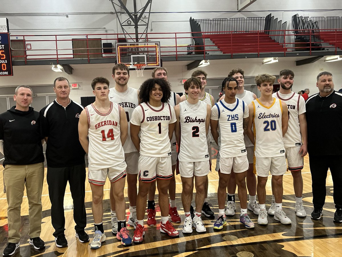 Licking County and Muskingum Valley boys basketball All-Stars at Coshocton