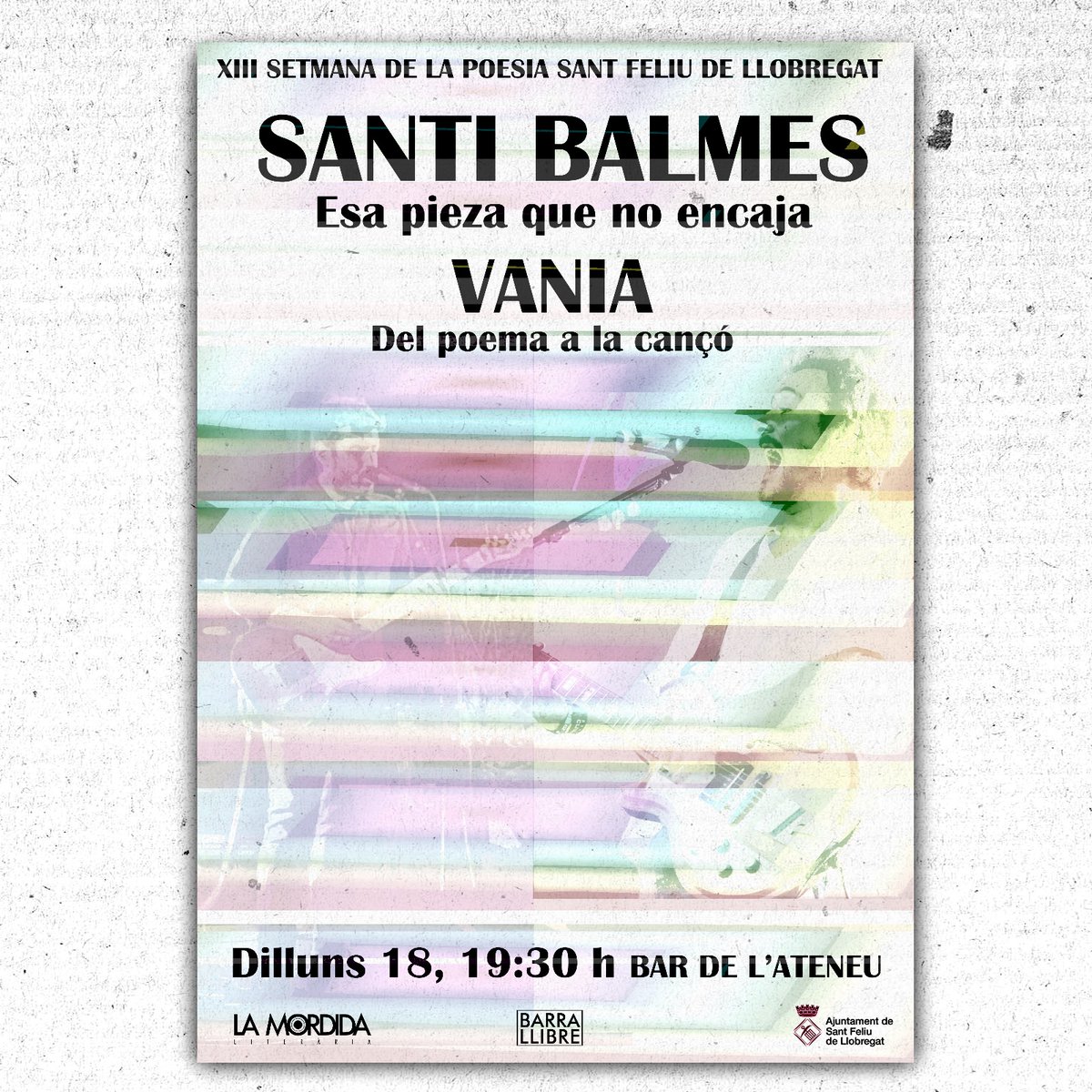 barrallibreBCN's tweet photo. Demà continua la Setmana de la Poesia de Sant Feliu de Llobregat (#spsf2024) amb @vaniamusica @alesantervas i @SantiBalmesSoy al bar de l'@ateneusf. Per començar la setmana, no està gens malament... No us ho perdeu! https://t.co/bvJlTPRnB2