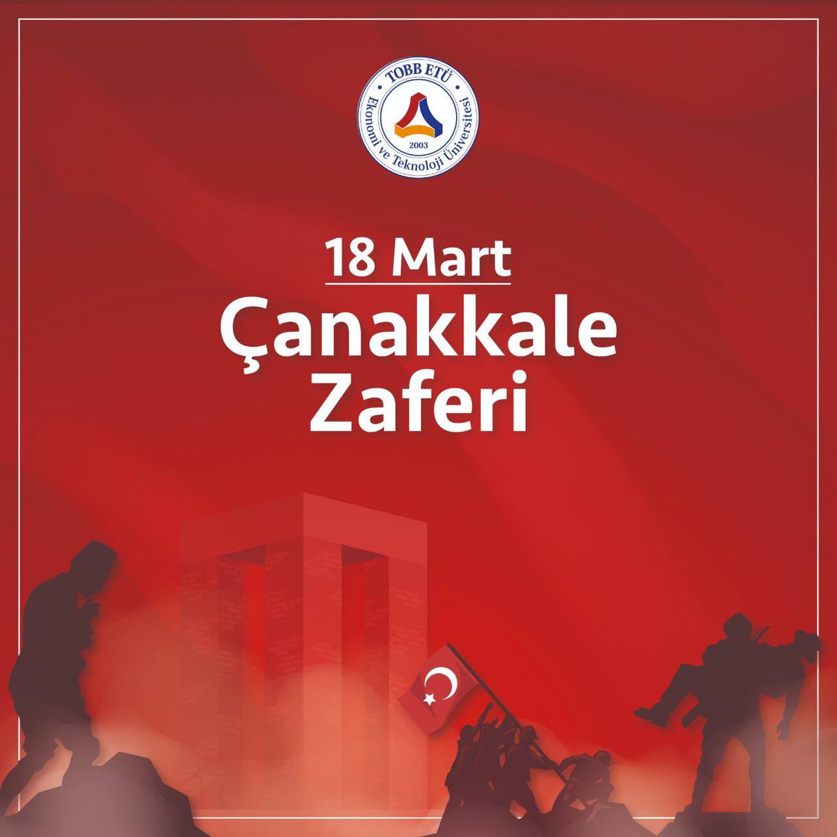 18 Mart Çanakkale Zaferi, Türk milletinin bağımsızlık ve özgürlük mücadelesinin en önemli kilometre taşlarından biridir. Şehitlerimizi rahmet ve minnetle anıyor, bu toprakları bizlere vatan kılma uğrunda canlarını feda eden tüm kahramanları saygıyla selamlıyoruz. #18Mart
