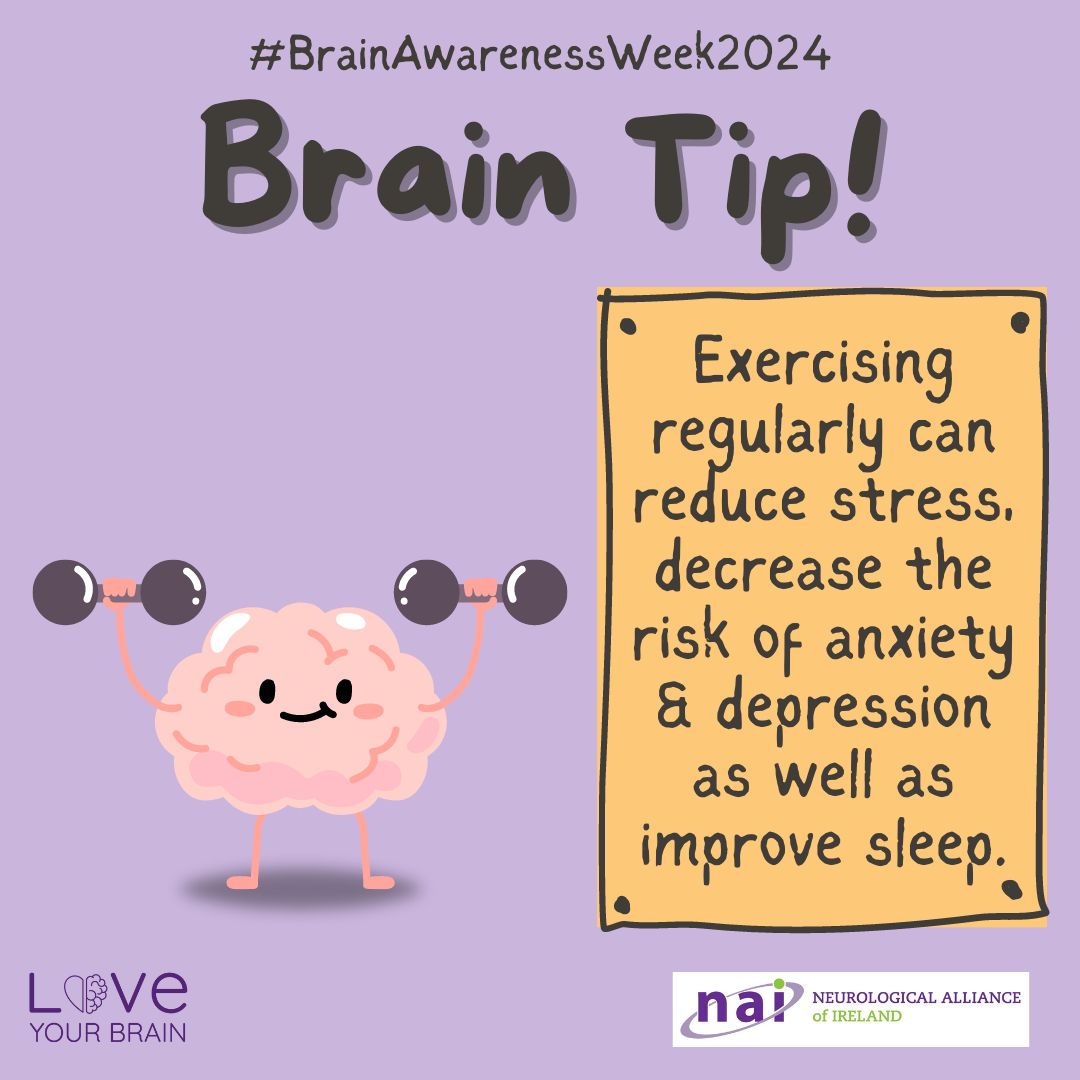 naiireland's tweet image. With Brain Awareness week wrapping up, we share our final Brain Tip 🧠
#BrainAwarenessWeek #BrainAwarenessWeek2024 #LoveYourBrain
@HSELive

@HealthyIreland