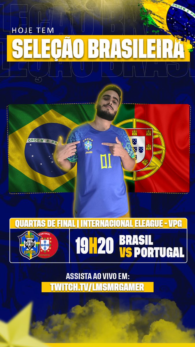 LmsMrgamer (@lmsmrgamer) on Twitter photo Brasil na Copa do mundo!!
Seleção Brasileira 🇧🇷 x 🇵🇹 Portugal
Trocou o horário mas não trocou o lugar! Vamos buscar essa vaga!!
19h30 - Twitch.tv/lmsmrgamer
<a href="/VPGLigaPortugal/">VPG Liga Portugal 🇵🇹</a>
<a href="/OfficialVPG/">Virtual Pro Gaming</a> Brasil na Copa do mundo!!
Seleção Brasileira 🇧🇷 x 🇵🇹 Portugal
Trocou o horário mas não trocou o lugar! Vamos buscar essa vaga!!
19h30 - Twitch.tv/lmsmrgamer
<a href="/VPGLigaPortugal/">VPG Liga Portugal 🇵🇹</a>
<a href="/OfficialVPG/">Virtual Pro Gaming</a>