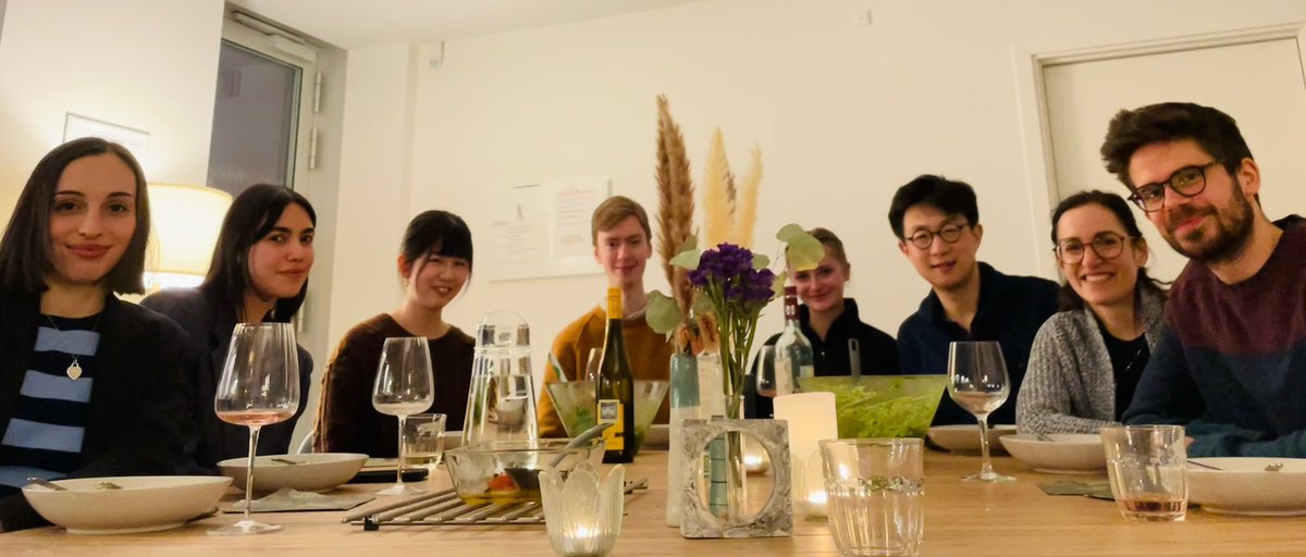 One-year lab anniversary dinner @dandrite @MolBiolAU with the lab and its friends, homemade pasta, and homemade wild garlic pesto