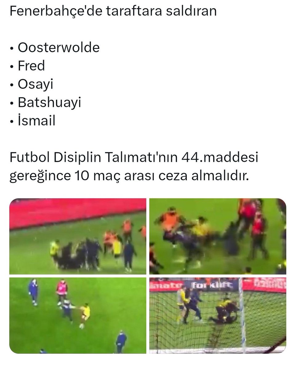 burakkkefee's tweet photo. #birgalatasaray li olarak trabzon spor seyircisine saldıran fenerbahce futbolcuları en ağır cezayı almalı!!! https://t.co/vivYwfBwpF