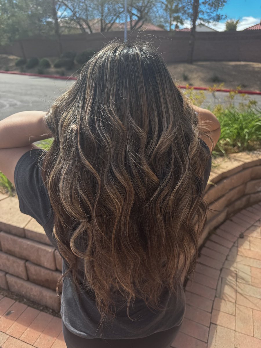 You know you love your hair stylist when you'll go from NLV to Henderson for her LOL 😂🫶🏻 Shoutout to IG: beautyby_micayla for lightening me up for the summer! ✨ #blondebalayage #beautybymicayla #birthdayhair