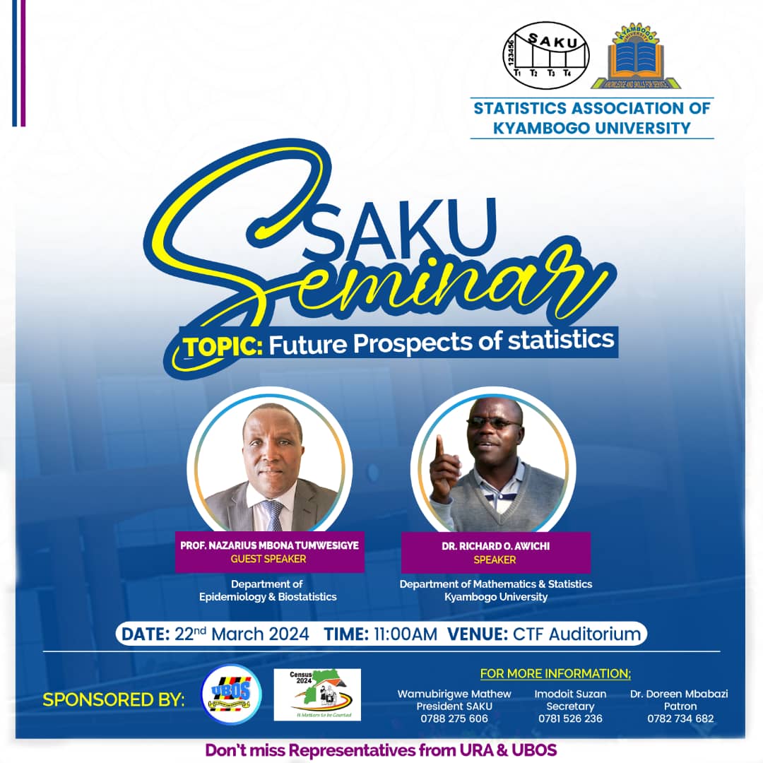 THE STATISTICS SEMINAR AT KYU this Friday, miss at your own risk