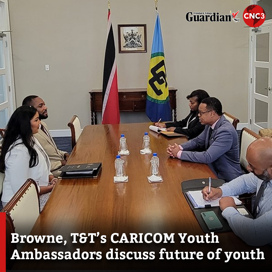 CNC3TV's tweet photo. The challenges facing the region’s youth, and their vulnerability to crime and violence were among issues discussed when this country’s CARICOM Youth Ambassadors met recently with the Minister of Foreign and CARICOM Affairs.

For more...
https://t.co/4oKU60kRBB https://t.co/QSf1oEUti0