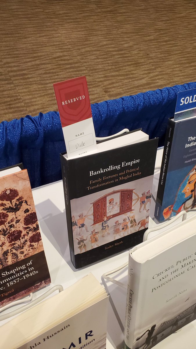 Was thrilled to see my book taken at the book stall @AASAsianStudies conference in Seattle. I had a chance to meet my editor Lucy Rhymer @CambridgeUP & partake in a panel on money & state power in Mughal, Qing, and modern China. Great conference & gorgeous city! #AAS2024