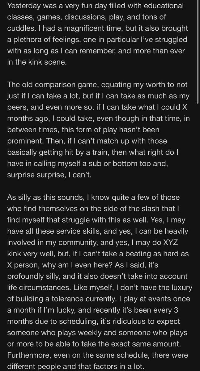 Bunny_Doll_681's tweet photo. Who am I if I’m I’m not you?

~Tags~

#bdsm #kink #kinkcommunity #bdsmcommunity #impactplay #serviceplay #impactsub #impactbottom #servicesub #submissive https://t.co/B6imfuLhtb