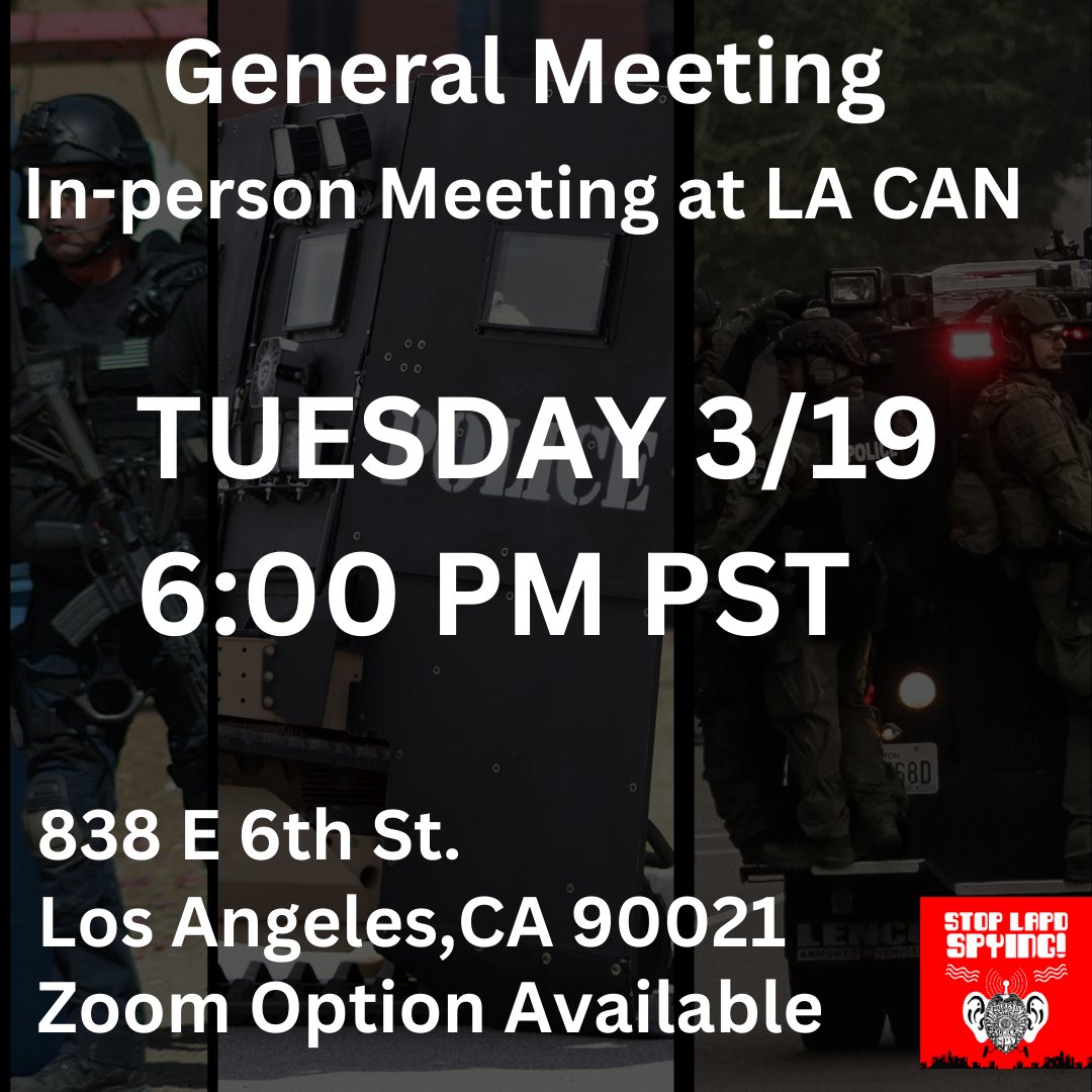 Stop LAPD Spying Coalition tweet media