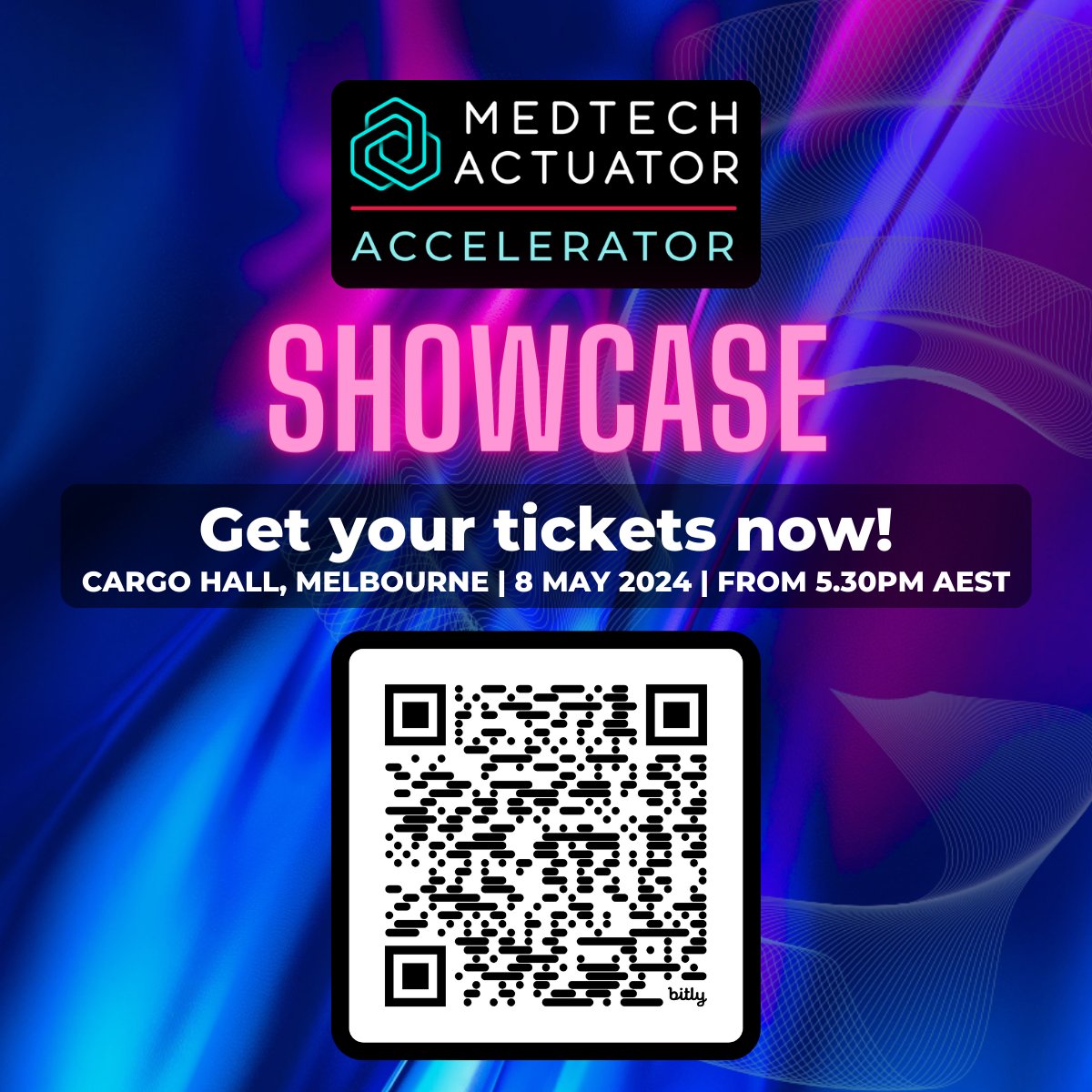 The MedTech Actuator Accelerator Showcase 2024 event will be taking place on 8 May 2024. 

Come meet the startups from Cohort 8 of our Accelerator program - the latest teams driving innovation in Australia’s health ecosystem! 

Get your tickets here: bit.ly/accleratorshow…