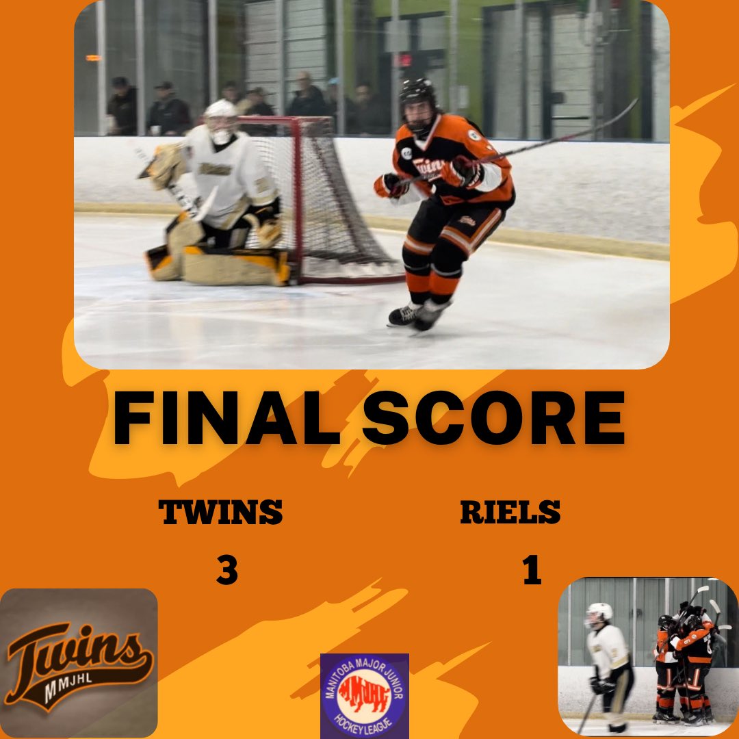 MMJHLTwins's tweet photo. What. A. Win! 🍀
The Twins take Game 5 vs @rielsMMJHL! 
#GoTwinsGo https://t.co/CIGH4ZTuXs