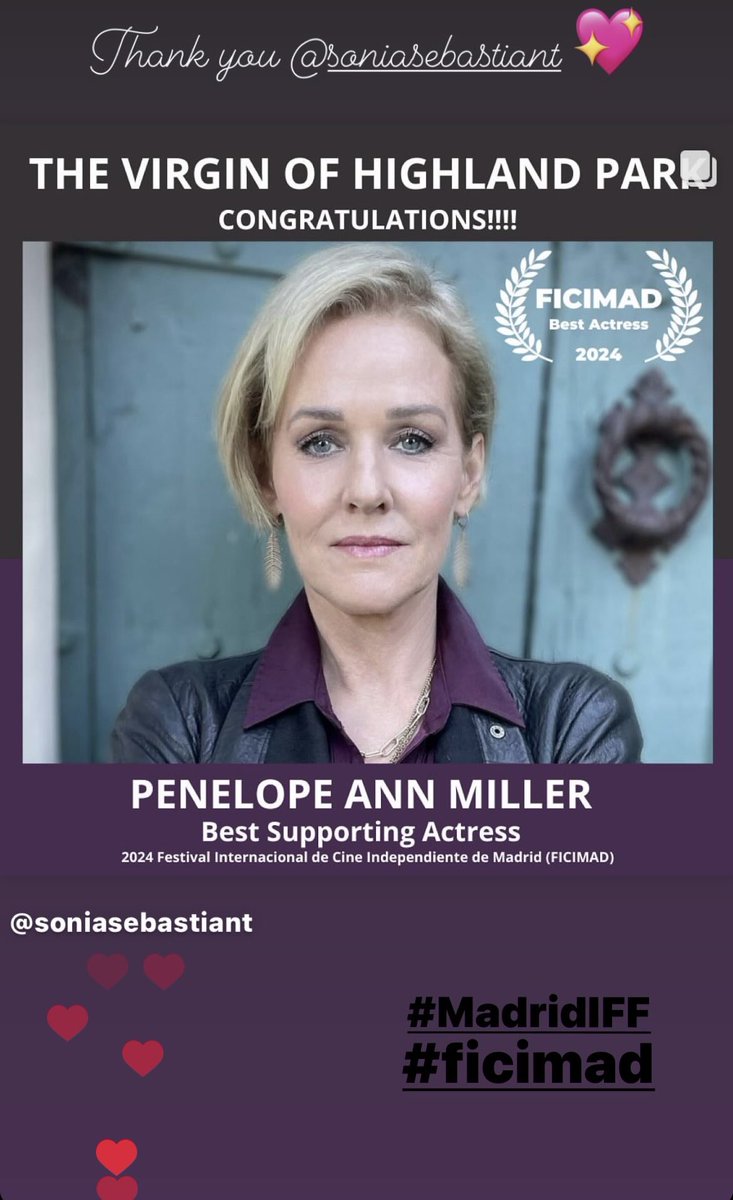 PenelopeAMiller's tweet photo. Thank you #Ficimad Truly #honored and #grateful 🙏🏼💛 https://t.co/H74JZ7C76V