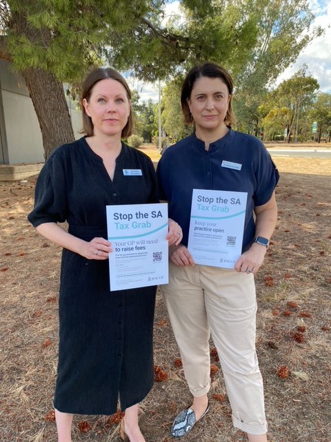 Great to see our @RACGP South Australia chair Dr Sian Goodson launching a campaign at her practice in Elizabeth this morning urging the Government to immediately intervene and stop the Patient Tax crippling general practice care. No patients should miss out. #PatientTax