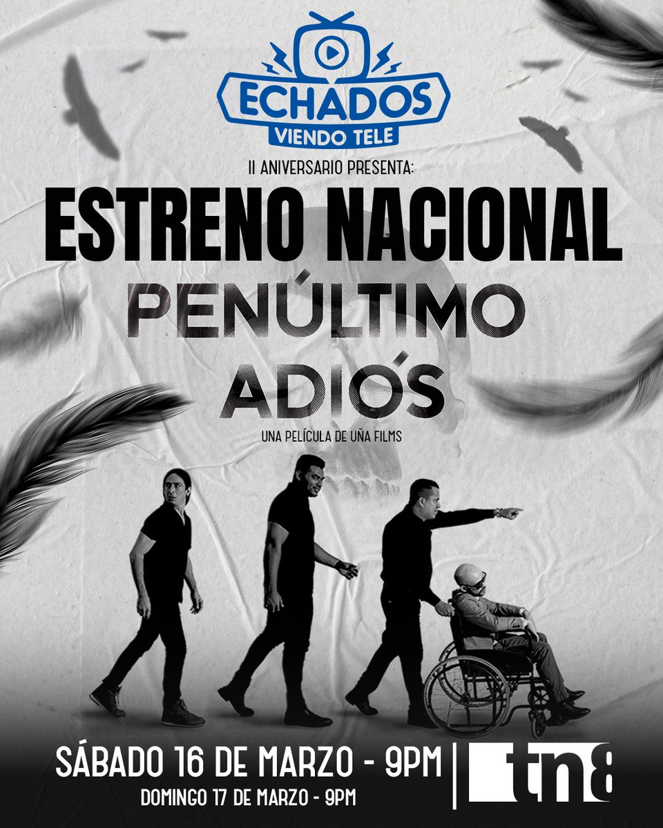 A minutos de que puedan ver nuestro Cortometraje a través del programa <a href="/echadosviendoTV/">Echados Viendo Tele</a>, por <a href="/canaltn8/">TN8 Nicaragua</a>.. 

No se lo pierdan!!