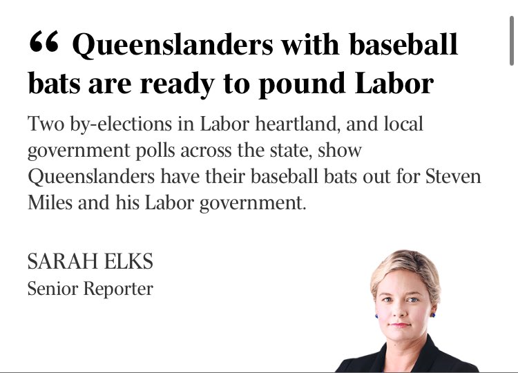 “Baseball bats”?! The pro LNP bias and sheer malice towards the ALP is palpable. 
Inciting anger towards a politician via violent references, purely to push a biased agenda, should never be passed off as ‘journalism’ 
#MurdochFreeWorld