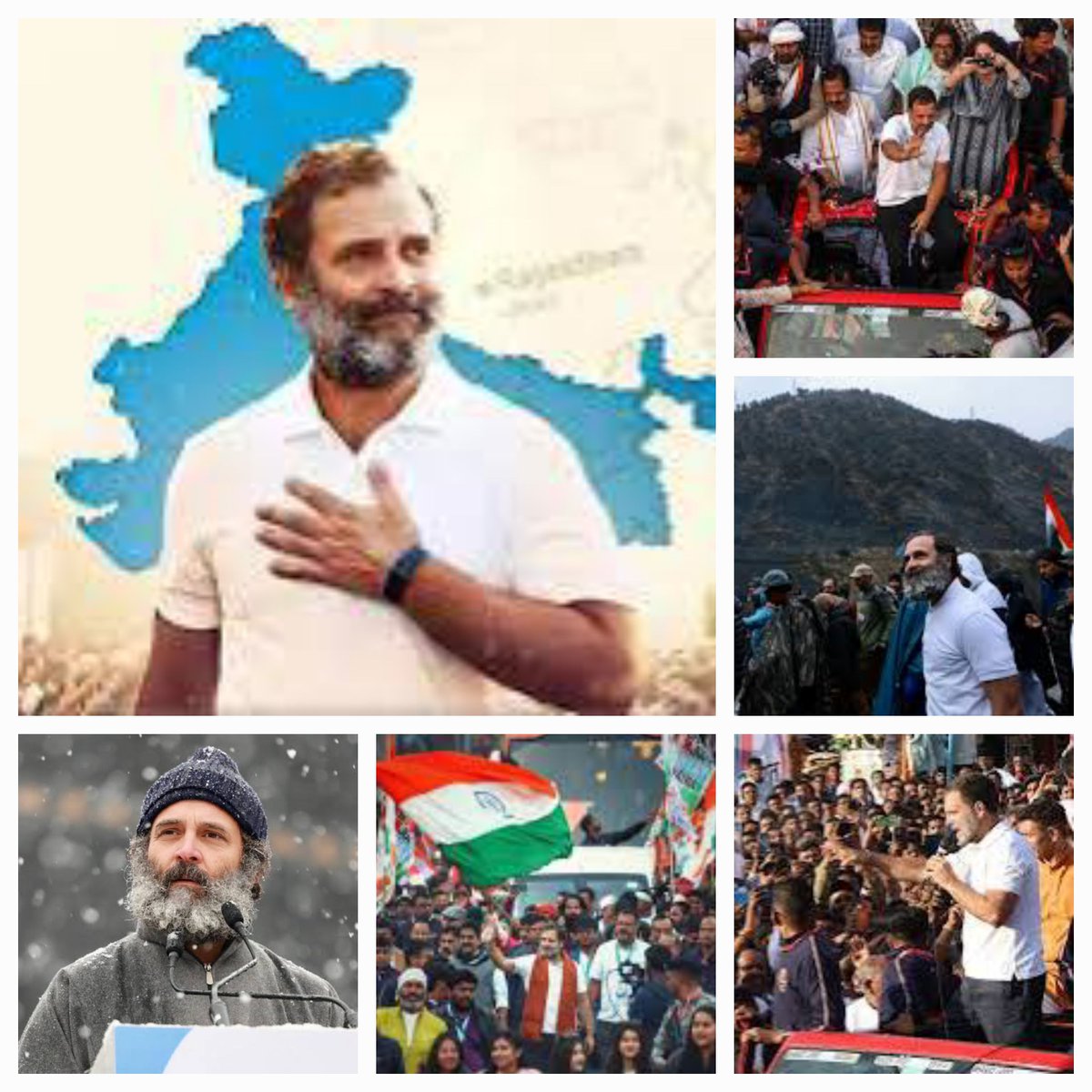 #BharatJodoyatra 1 + 2
213 days, 10,280 kms, North south east west, Mountains valleys streets shops, connect with Millions.
But nothing went wrong..no harm to anyone..no adverse weather..God's way of protecting Truth & credit to team that managed it all ❤