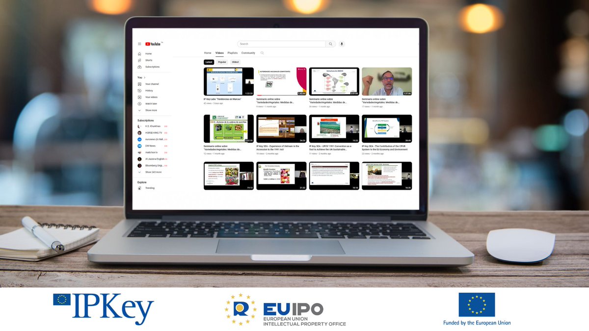 IPKey_EU's tweet photo. Have you checked out our #YouTube Channel?
It’s a great source of knowledge on #IntellectualProperty for IP authorities and professionals.
Follow the link and subscribe: https://t.co/H4wIO0WrD1
#EUIPO#IPKeyLA #IPKeySEA #IPKeyChina https://t.co/7DhfyZfMXh