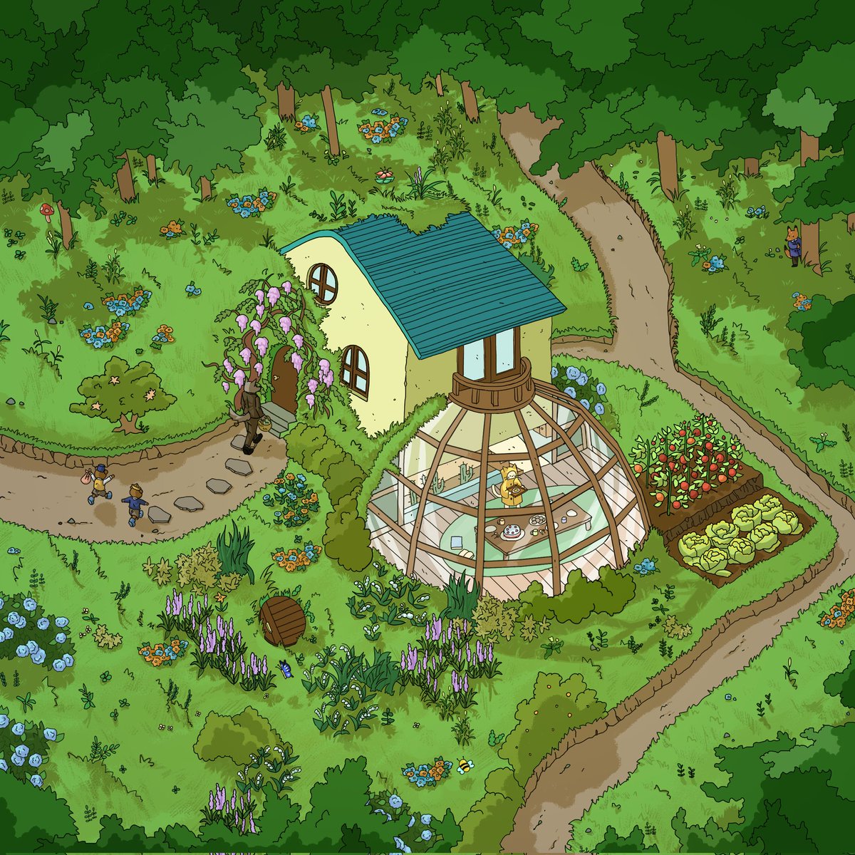 우비입은 고양이의 집에 다같이 모이기로 했어요~♪︎♫︎