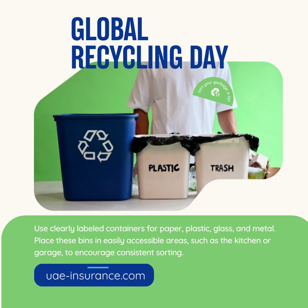 'By embracing recycling, you're safeguarding the Earth for future generations. Let's insure our planet's sustainability! 🌍♻️ #RecycleForFuture #SustainableLiving #uaeinsurance #uae #insurancebrokers #uaeexpats #wealthmanagement #stayinformed #moneymanagement